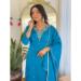 Picture of Ideal Cotton Dark Cyan Readymade Salwar Kameez