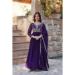 Picture of Exquisite Georgette Purple Readymade Gown