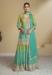 Picture of Chiffon Dark Khaki Straight Cut Salwar Kameez