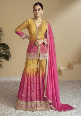 Picture of Statuesque Chiffon Peru Straight Cut Salwar Kameez