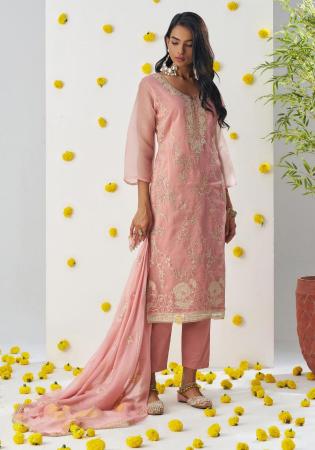 Picture of Alluring Chiffon Tan Readymade Salwar Kameez