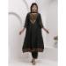 Picture of Silk Dark Olive Green Readymade Salwar Kameez