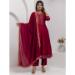 Picture of Fine Silk Dark Red Readymade Salwar Kameez