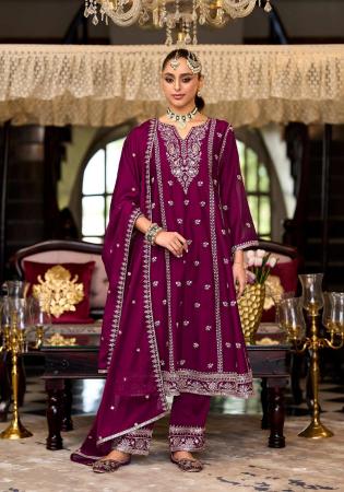 Picture of Graceful Chiffon Maroon Readymade Salwar Kameez