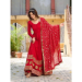 Picture of Appealing Silk Dark Red Party Wear Gown
