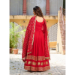 Picture of Appealing Silk Dark Red Party Wear Gown