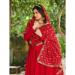 Picture of Appealing Silk Dark Red Party Wear Gown