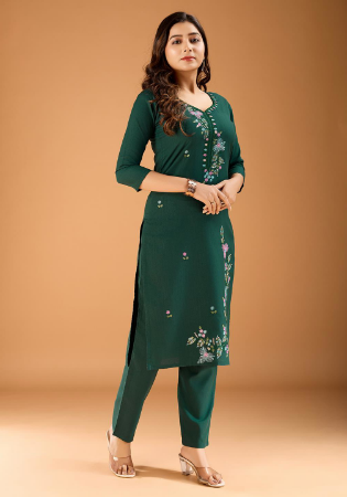 Picture of Shapely Cotton Sea Green Kurtis & Tunic