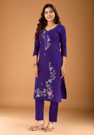 Picture of Classy Cotton Purple Kurtis & Tunic