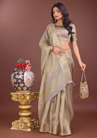 Picture of Graceful Organza Beige Saree