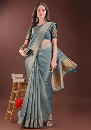 Picture of Bewitching Organza Medium Sea Green Saree