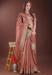 Picture of Elegant Organza Rosy Brown Saree