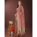 Picture of Elegant Organza Rosy Brown Saree
