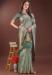 Picture of Ideal Organza Dark Olive Green Saree