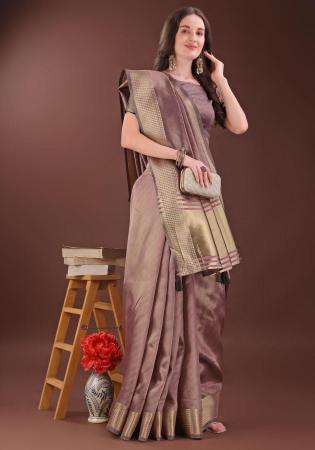 Picture of Elegant Organza Dim Gray Saree