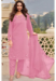 Picture of Chiffon Pale Violet Red Straight Cut Salwar Kameez