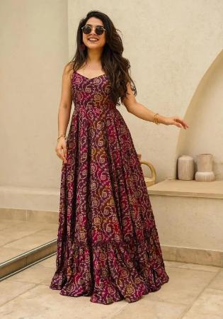 Picture of Nice Rayon Brown Kurtis & Tunic