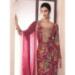 Picture of Amazing Chiffon Maroon Straight Cut Salwar Kameez