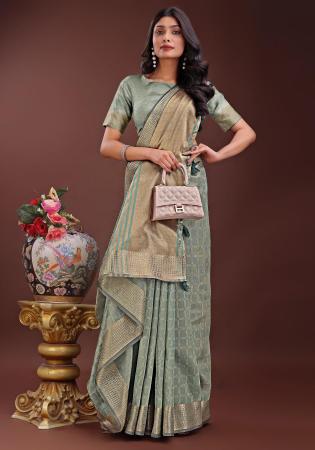 Picture of Fascinating Organza Dim Gray Saree