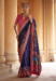 Picture of Superb Silk Navy Blue Saree