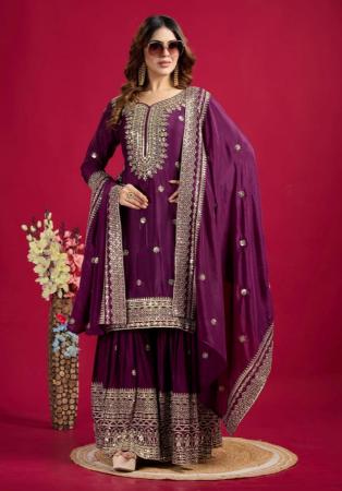 Picture of Taking Chiffon Brown Readymade Salwar Kameez