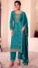 Picture of Ideal Chiffon Teal Straight Cut Salwar Kameez