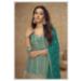 Picture of Resplendent Chiffon Teal Straight Cut Salwar Kameez