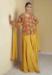 Picture of Good Looking Chiffon Orange Straight Cut Salwar Kameez