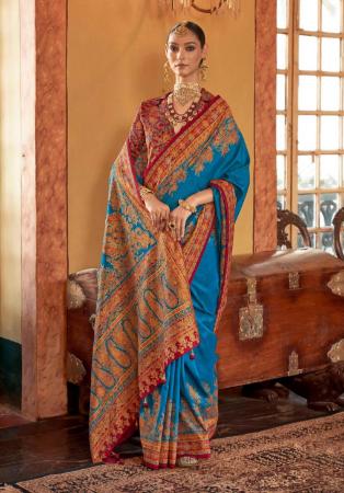 Picture of Elegant Silk Teal Saree