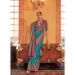 Picture of Well Formed Silk Dark Cyan Saree