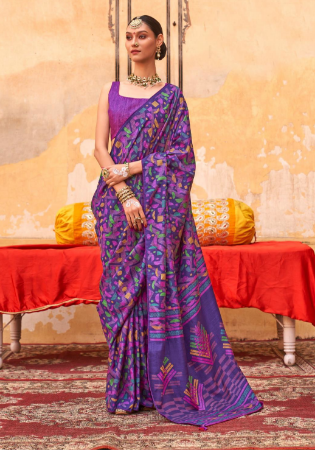 Picture of Ideal Silk Medium Orchid Saree