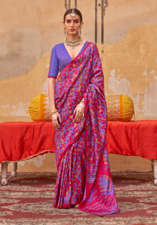 Picture of Grand Silk Fire Brick Saree