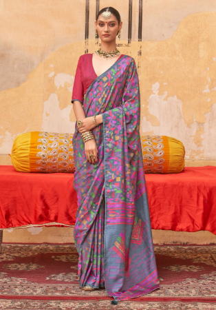 Picture of Taking Silk Pale Violet Red Saree