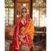 Picture of Grand Silk Golden Rod Saree