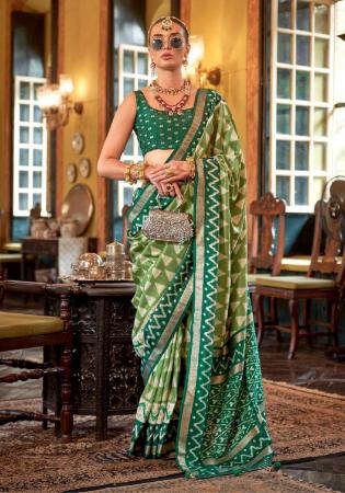 Picture of Resplendent Silk Dark Khaki Saree
