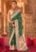 Picture of Nice Silk Dark Olive Green Saree