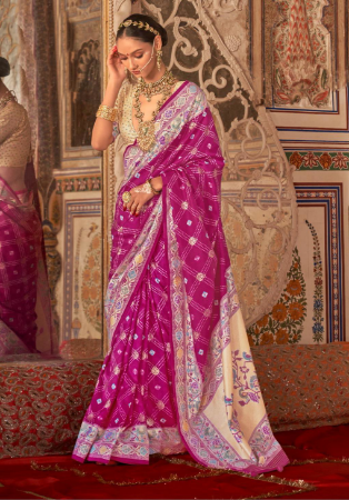 Picture of Grand Silk Plum Saree