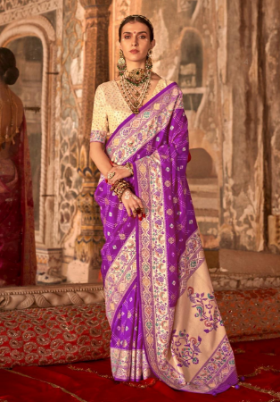 Picture of Nice Silk Dark Magenta Saree