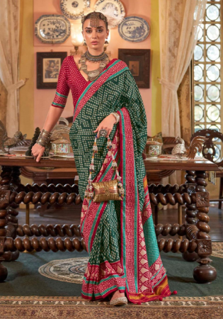 Picture of Resplendent Silk Sea Green Saree