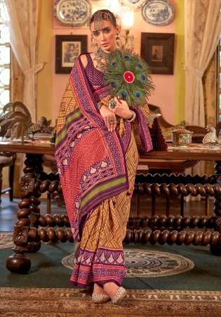 Picture of Sightly Silk Peru Saree