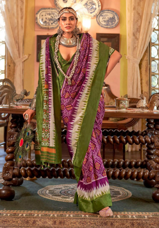 Picture of Grand Silk Plum Saree