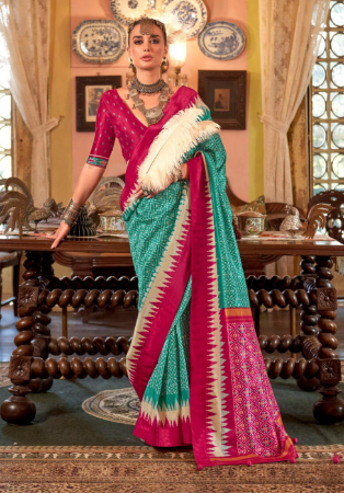 Picture of Enticing Silk Medium Sea Green Saree