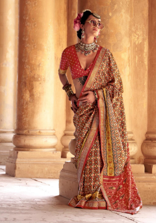 Picture of Charming Silk Fire Brick Saree
