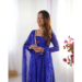Picture of Chiffon Midnight Blue Readymade Salwar Kameez