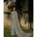 Picture of Alluring Georgette & Net Grey Saree