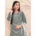 Picture of Ravishing Cotton Slate Grey Straight Cut Salwar Kameez