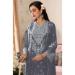 Picture of Georgette Dark Slate Grey Straight Cut Salwar Kameez
