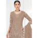 Picture of Magnificent Georgette Tan Straight Cut Salwar Kameez