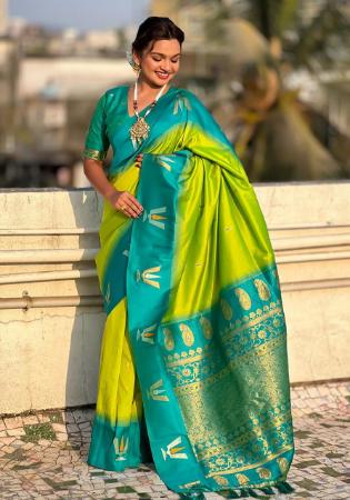 Picture of Alluring Silk Golden Saree