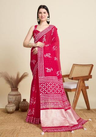 Picture of Bewitching Cotton Light Coral Saree